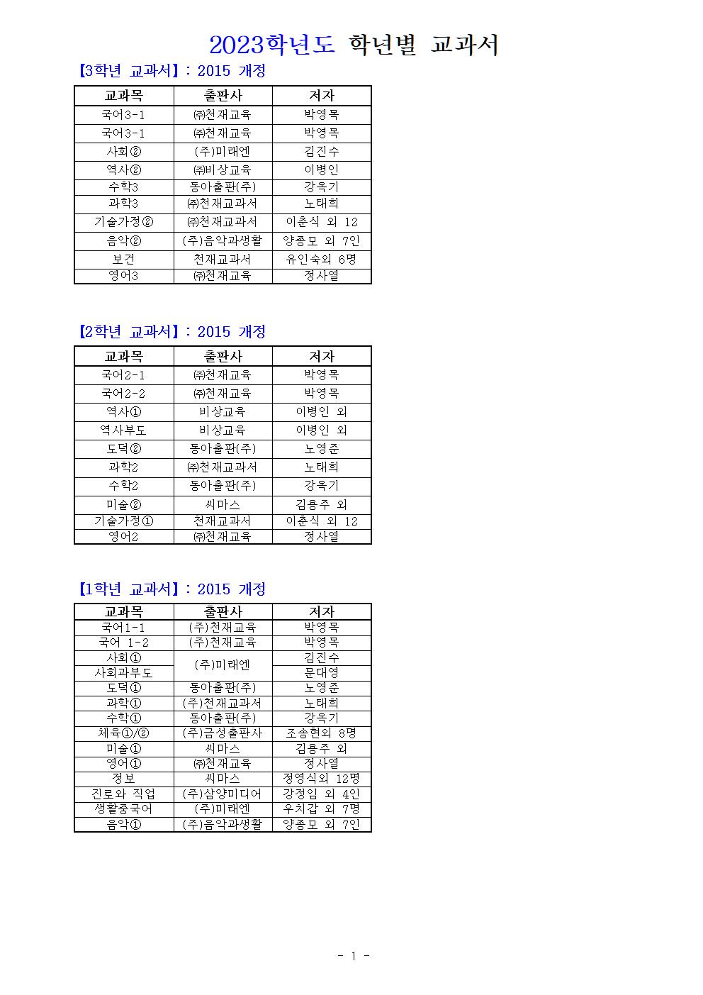 2023학년도 교과서001
