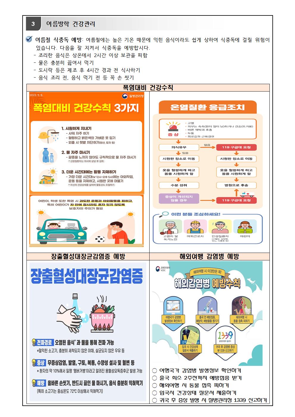 여름방학 건강관리 안내002